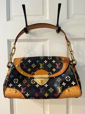 Louis Vuitton Black Monogram Multicolore Marilyn Bag Takashi Murakami black Y2K